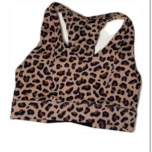 Fabletics Leopard Print Sports Bra